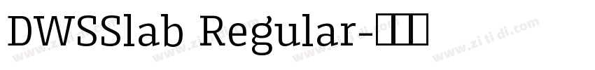 DWSSlab Regular字体转换